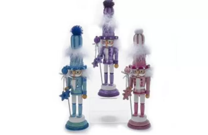 Simply Christmas 15″ Glittered Blue Pastel Nutcracker* Nutcrackers