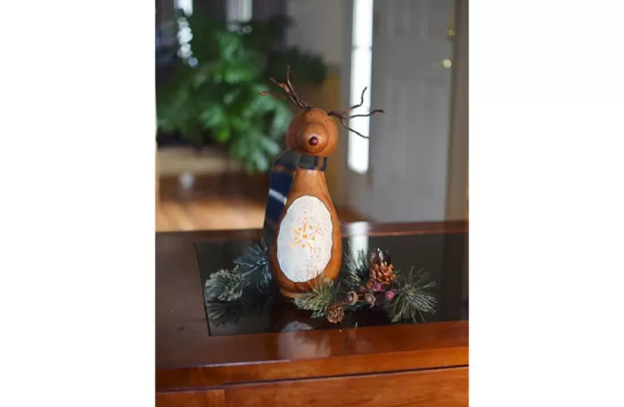 Simply Christmas Dash The Reindeer* Painted Gourds