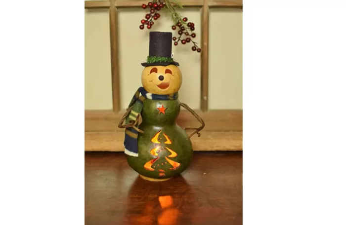 Simply Christmas Evergreen Medium Tall* Painted Gourds