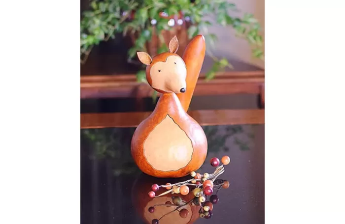 Simply Christmas Felix The Fox* Painted Gourds