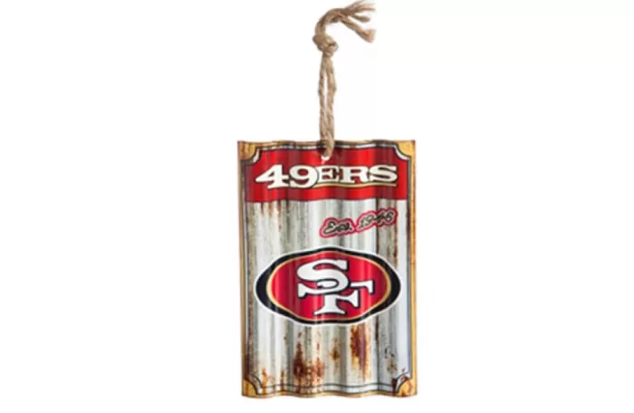 Simply Christmas San Francisco 49Ers Metal Corrugate* San Francisco 49Ers