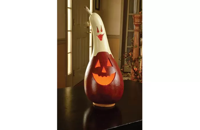 Simply Christmas Tall Casper Jack* Painted Gourds
